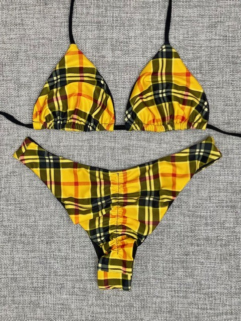 Yellow Plaid Bikini